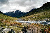 Parco Jotunheimen, Norvegia. La valle Storadalen prima di arrivare al rifugio Gjendebu sul lago Gjende. 